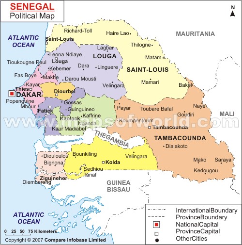 senegal politique carte